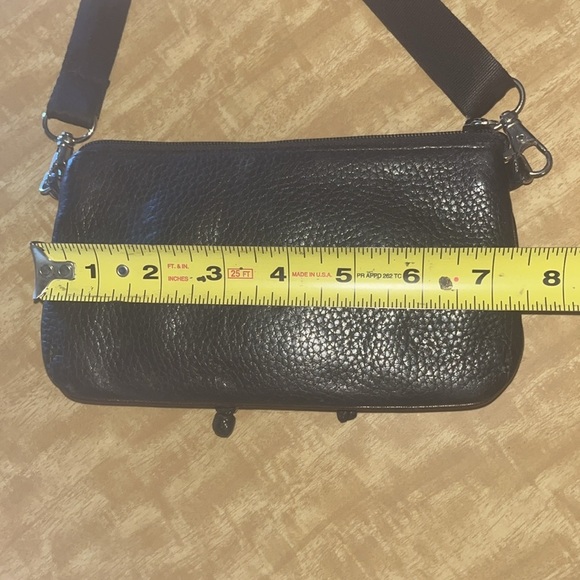 Brighton Black & Brown leather faux Crocodile texture Embossed Crossbody Bag - Picture 6 of 13